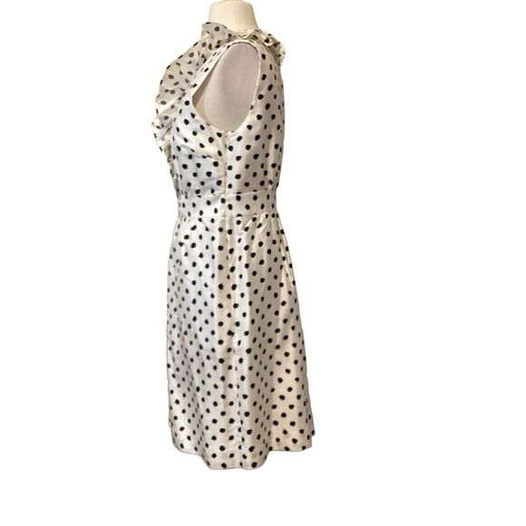 Kate Spade 100% Silk Natalia Polka Dot Dress sleeveless Ruffled collar 6 - Picture 13 of 15